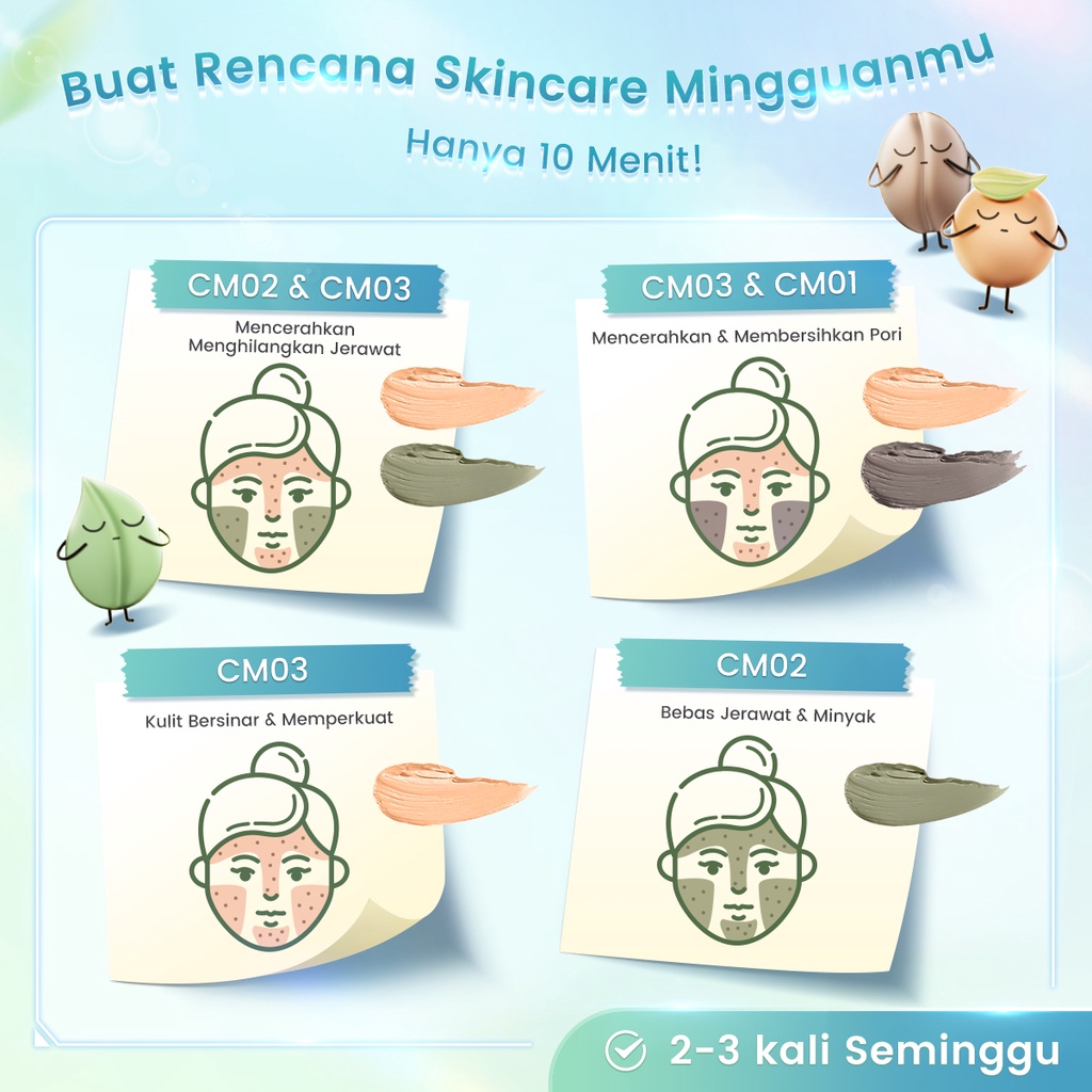 FOCALLURE  Cleaning Clay Mask Blackhead Remover Mud Mask Anti Pores &amp; Mati dan Mencerahkan #PlantFactory