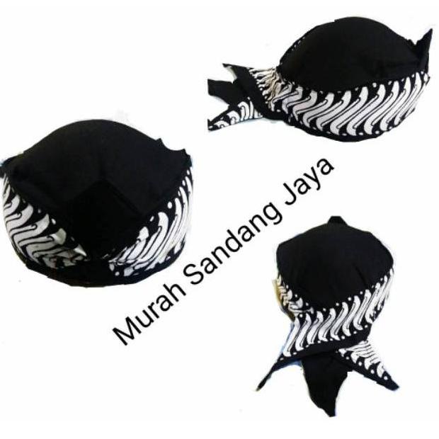 IKET SUNDA MOTIF JAWA TIMURAN  HITAM_ Pakaian Adat Jawa_ Blangkon Pria • THA.18Ma23ᴺ