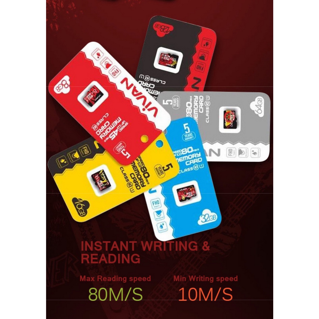 COD Micro SD Vivan 64gb Memory Card Memori HP Smartphone Android Kartu