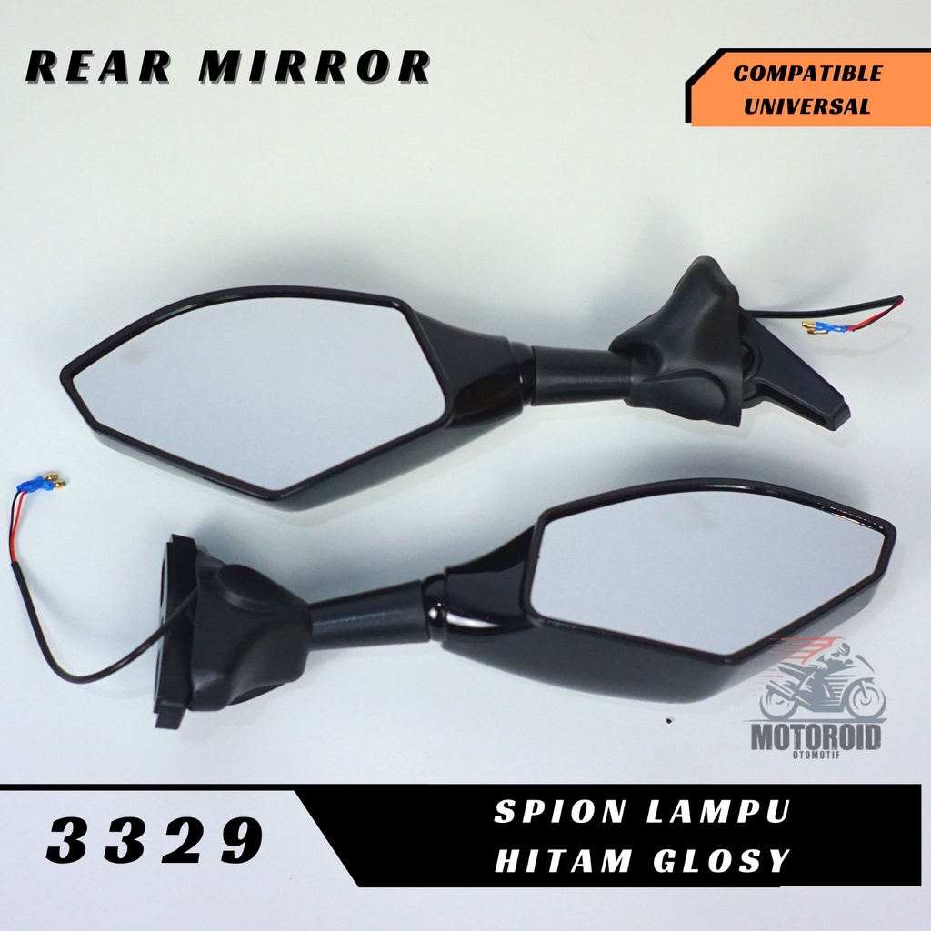 Spion R15 Lampu New Black Glossy fairing sen lampu moge