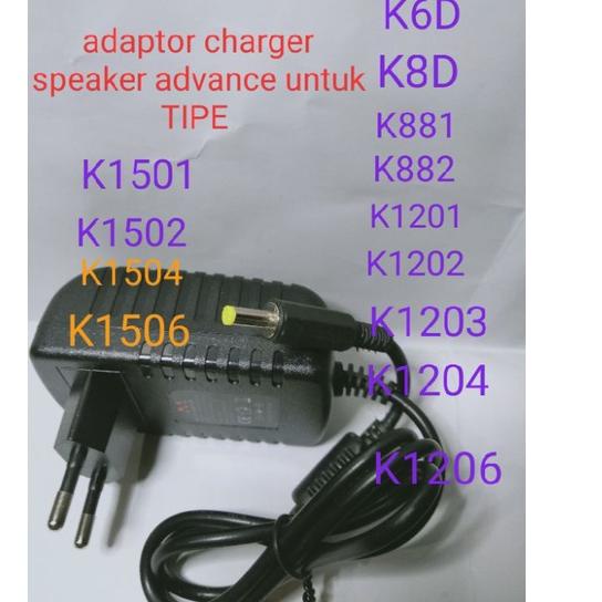 ✬ adaptor charger speaker advance K,1501,K1502,k1503,k1504,k1506 ♗