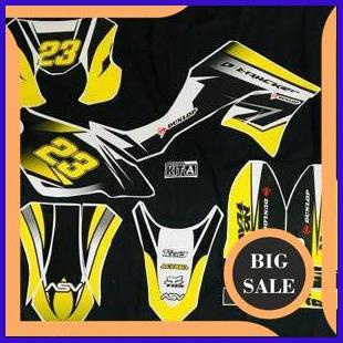 Decal Sticker KLX 150 New Dtracker Kuning Minimalis Dekal Stiker Variasi Striping Motor KLX New Dtra