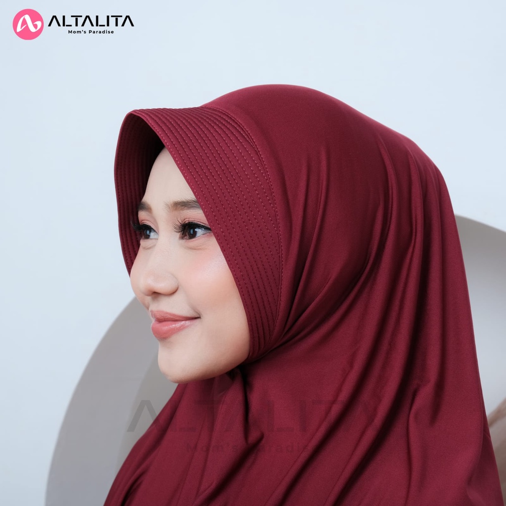 Altalita - Jilbab Instan Bergo Hamidah Jersey Premium Hijab Sport Qaila Olahraga Ukuran M Kerudung Sekolah Instan Menutup Dada