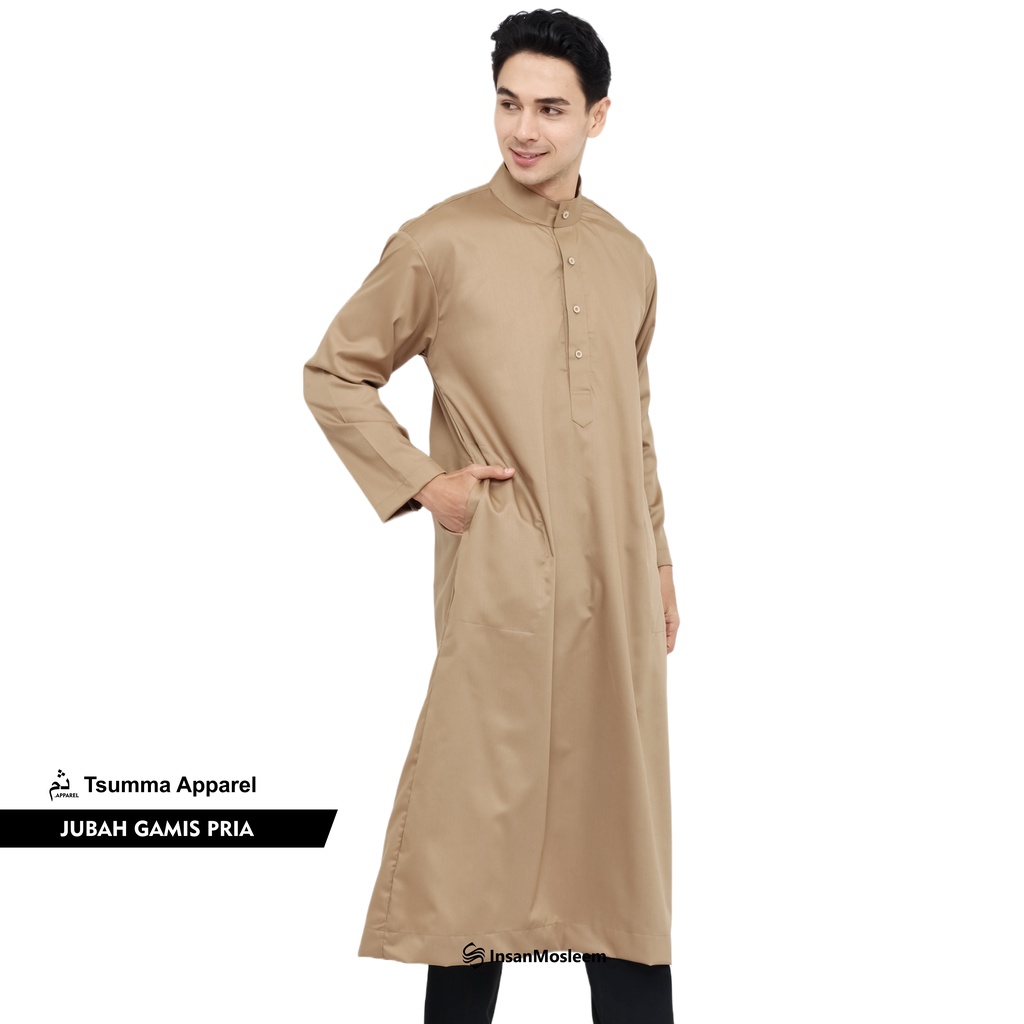 Jubah Gamis Lengan Panjang Model Polos Katun Toyobo