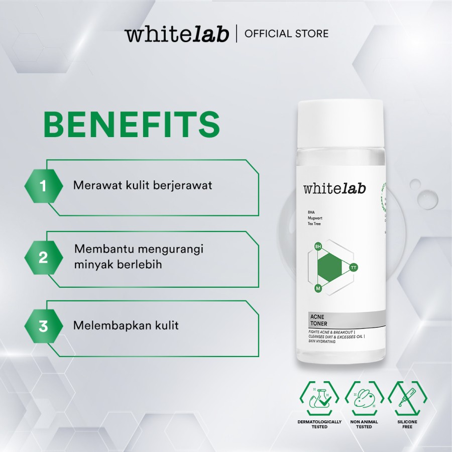 Bisa COD - Whitelab Acne Toner -  Toner Untuk Wajah berjerawat