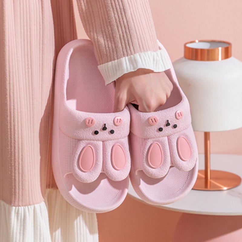 Lazy Bear Sandal Slip On PVC Cute Rabbit /Sendal Jelly Wanita /Sandal Perempuan Lucu / H30 Sendal Rabbit / Rumah Nyaman Slipper / Korea Soft Rubber Non Slip