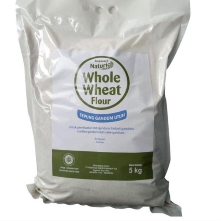 

(BISA COD) BOGASARI NATURICH WHOLE WHEAT FLOUR 5 kg - Update !
