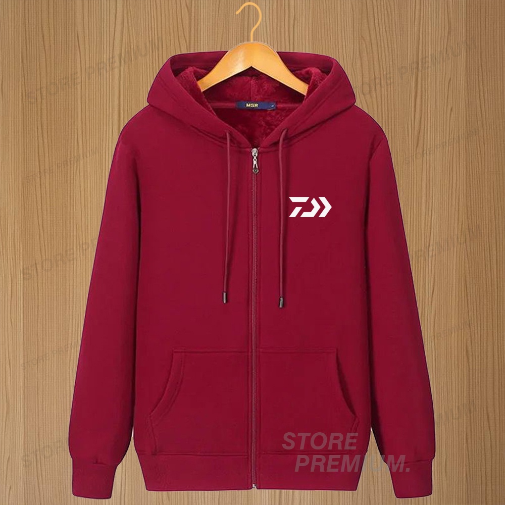 COD JAKET BAHAN TEBAL.. Jaket Zipper Distro Dw Logo Text Putih Jaket Pria Dan Wanita