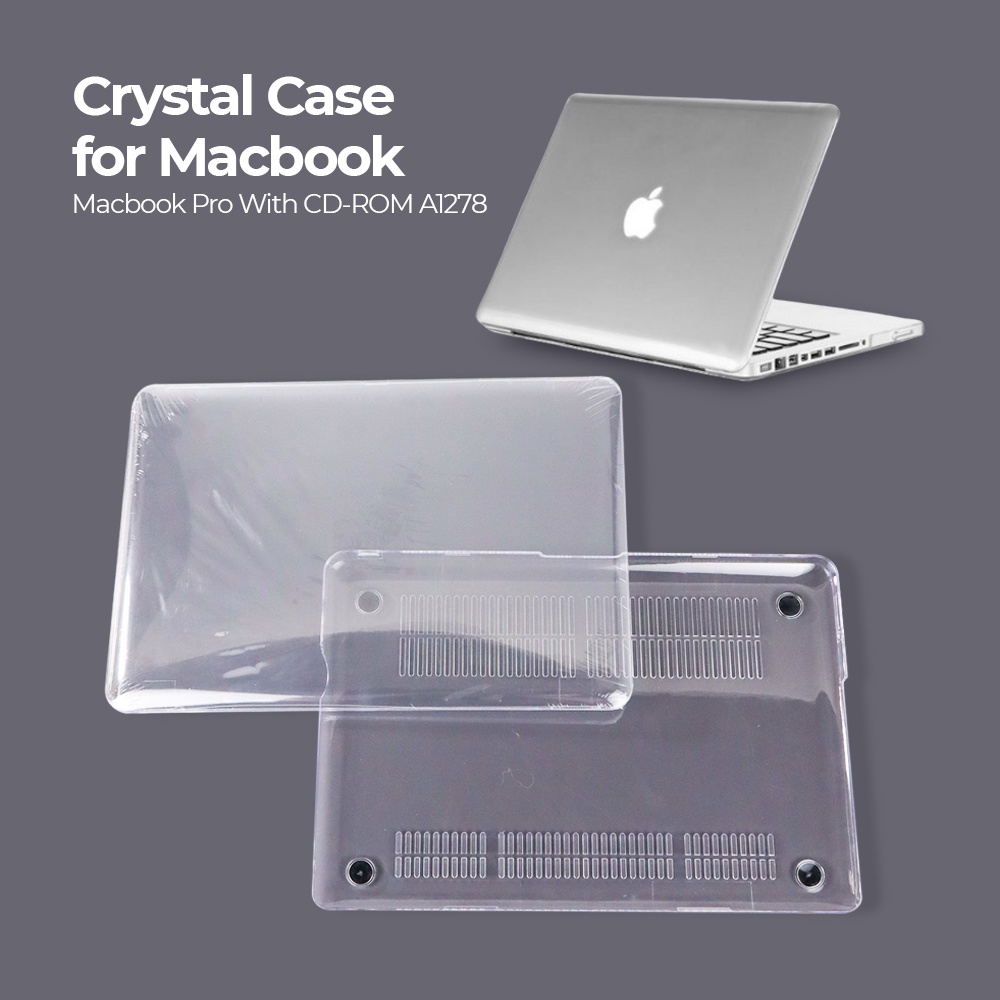 Crystal Case for Macbook Pro 13.3Inch A1278 with CD-ROM - Transparent