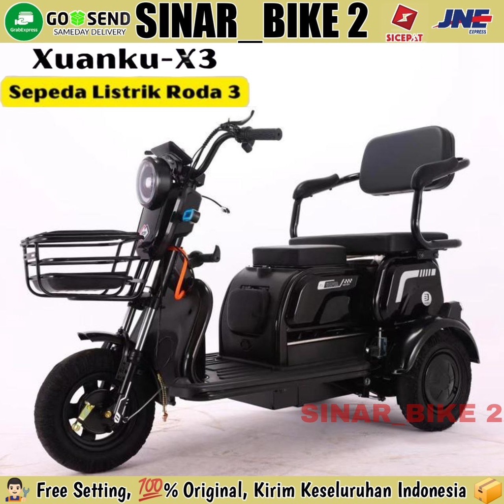 Sepeda Listrik Roda Tiga XUANKU-X3 800 Watt Electric E Bike