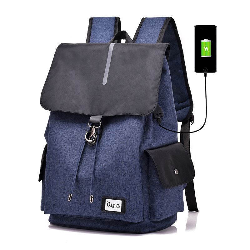 BJ20604 - BLACK/BLUE/GRAY - TAS RANSEL PRIA WANITA FASHION IMPORT MODIS ELEGAN TERMURAH TERLARIS TERBARU BAGSTORE JAKARTA TAS BATAM JT0604