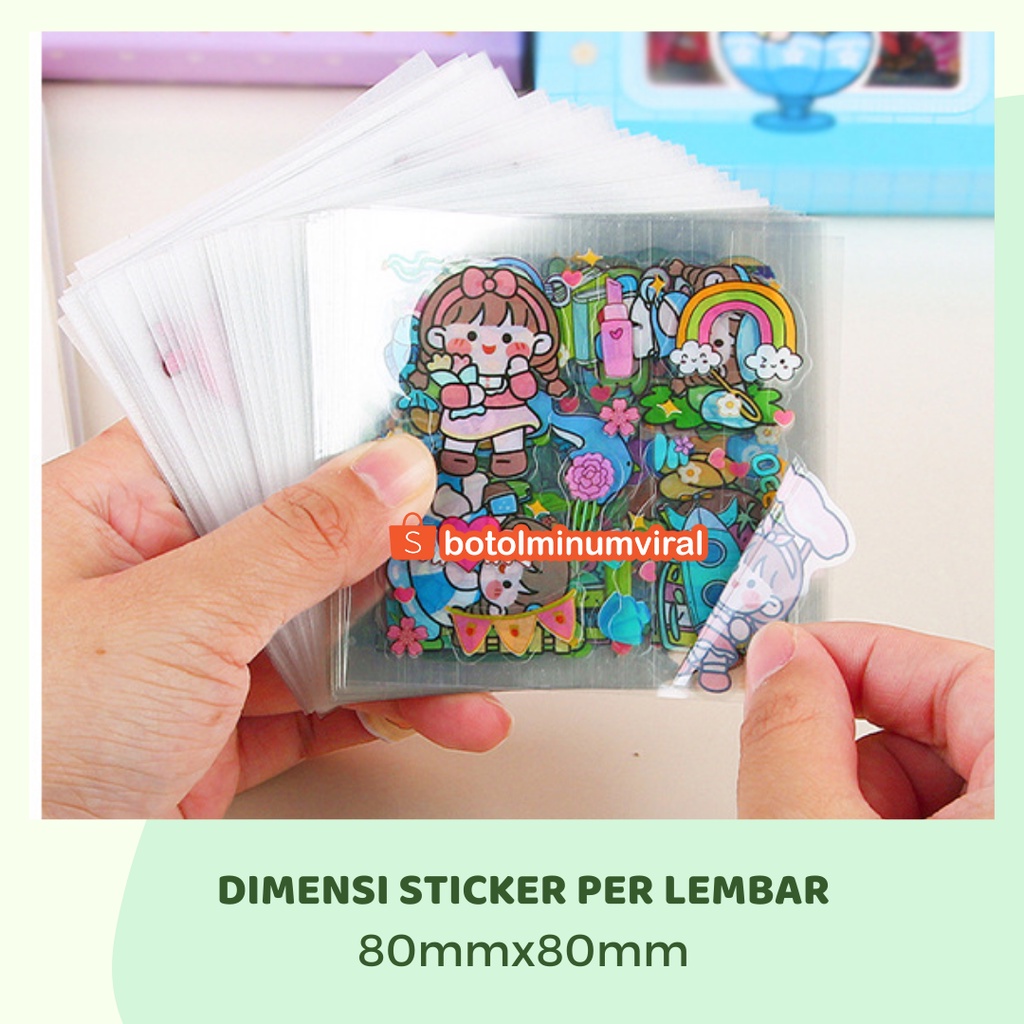 Sticker Viral 100 pcs Momo Aimier Box Waterproof Lucu Anti Air Korea