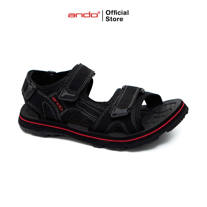 Ando Official Sandal Gunung Scoots Pria Dewasa - Hitam/Merah