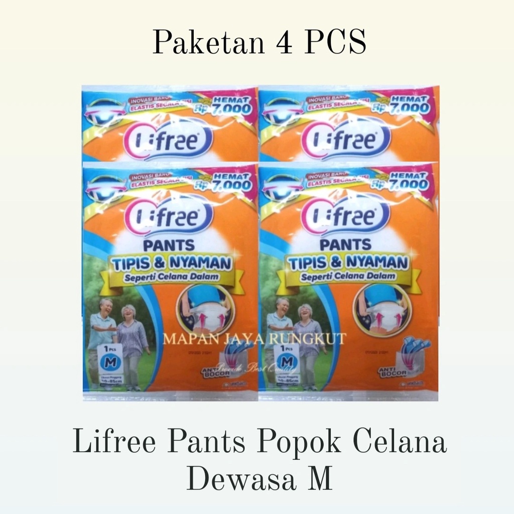 Lifree Pants Popok Celana Dewasa M / L / XL (PAKETAN 4 PCS) GRATIS ONGKIR