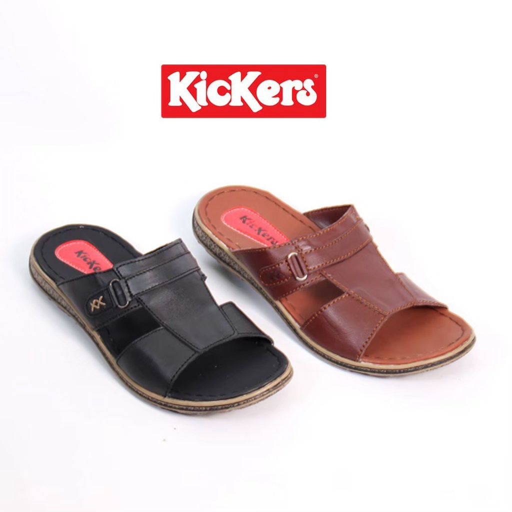 Sandal kulit asli pria || sendal bata pria casual || sandal slide kulit pria ori lebaran murah