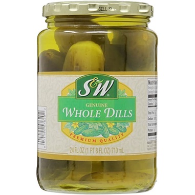 

S&W WHOLE DILLS PICKLE 720ML - SW ACAR TIMUN