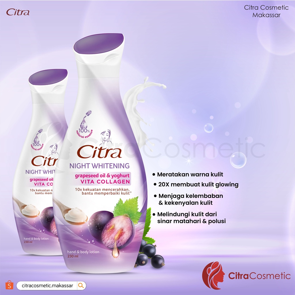 Citra Hand Body Lotion Night White Rl 210 Ml