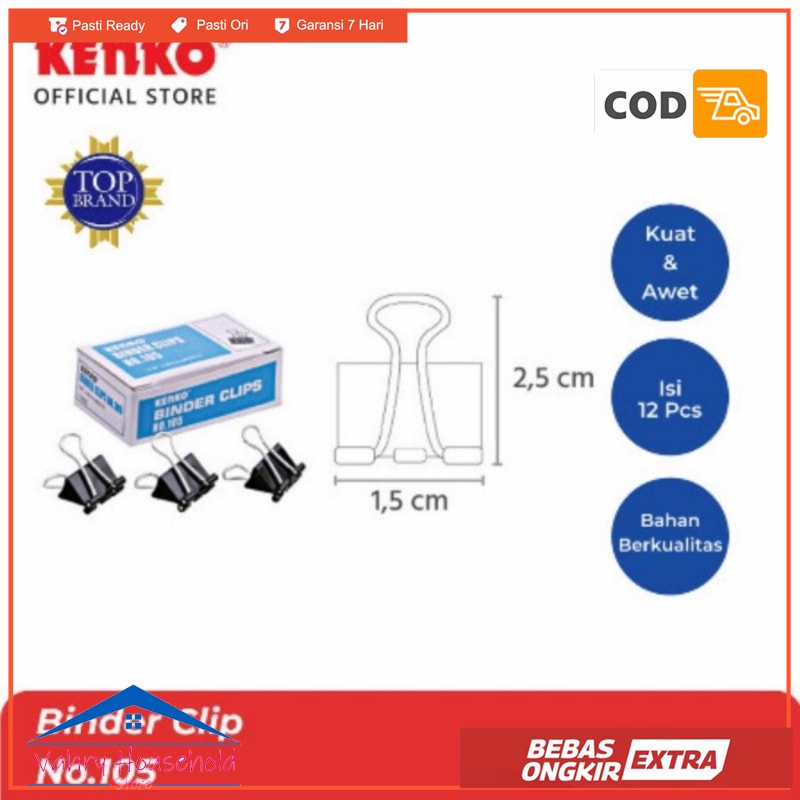 

KENKO Binder Clip No. 105 Penjepit Kertas Paper Klip