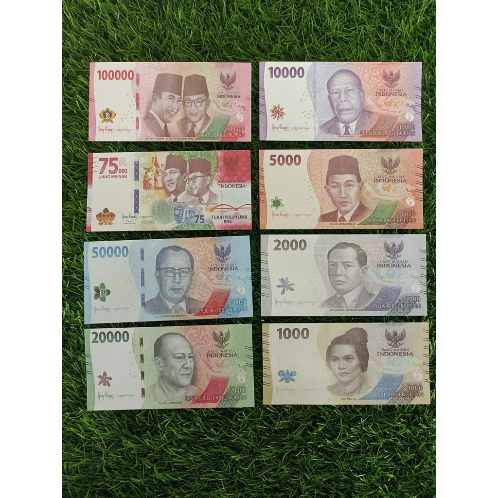 Uang Mainan Kertas Rupiah Baru / Tambahan Mahar Pigura / Replika Uang Kertas Rupiah Terbaru / Grosir