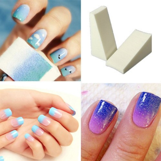 Nail Art Soft Sponge Trapezium Polish Transfer / Manicure Tool