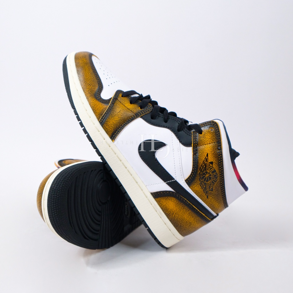 Air Jordan 1 Mid Wear Away Yellow (Men) DQ8417-071 100% Original
