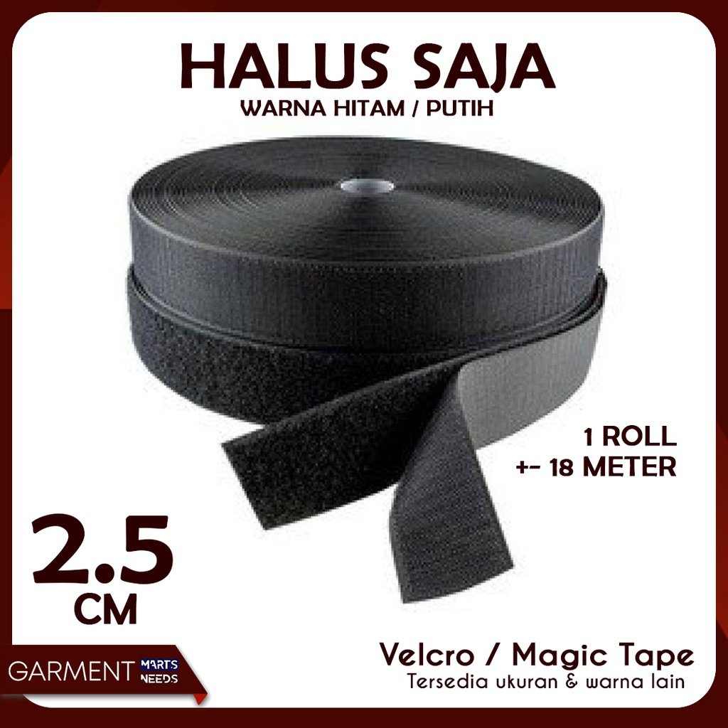 

VELCROH25 - VELCRO 2,5 CM MAGIC TAPE HALUS 18 METER