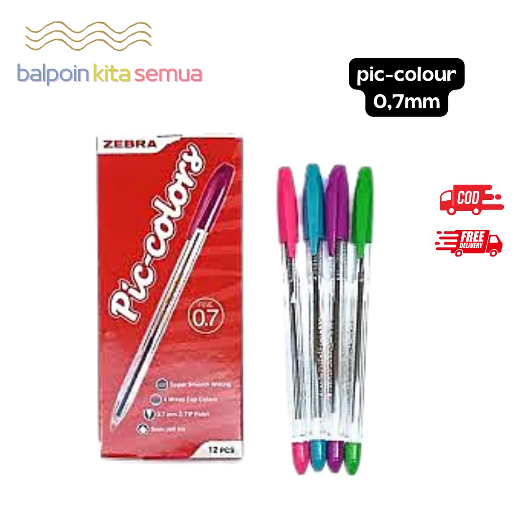 

Pulpen PIC-COLOURS Zebra Pulpen Hitam Standar