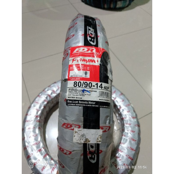 Ban Luar Tubeless 80/90-14 FDR Ban Luar Motor Matic
