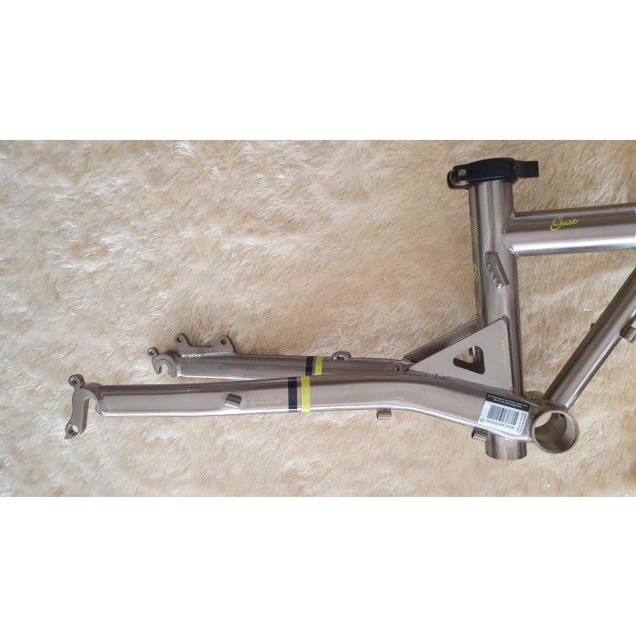 Frame Fork plus Handlepost Fnhon GUST Warna TITANIUM 20 22 inch Disc