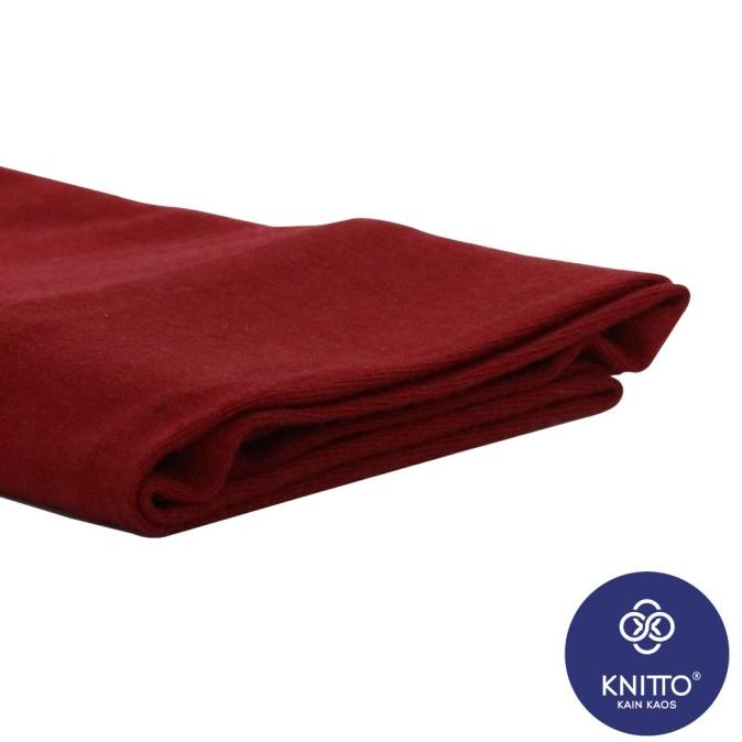 PROMO BAHAN KAOS KAIN COTTON BAMBOO 24S WARNA MAROON + RIB