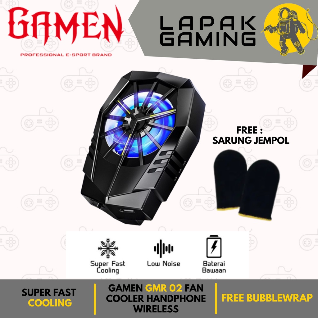 GAMEN GMR02  Fan Cooler Radiator Pendingin HP Cooling Fan Gaming RGB BISA UNTUK SEMUA HANDPHONE GARANSI 1TAHUN