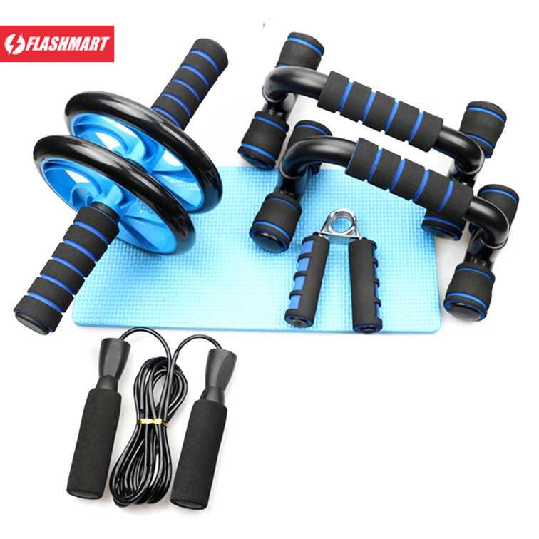 Flashmart Alat Gym Fitness Roller Push Up Bar Hand Grip 5 in 1 - TS002