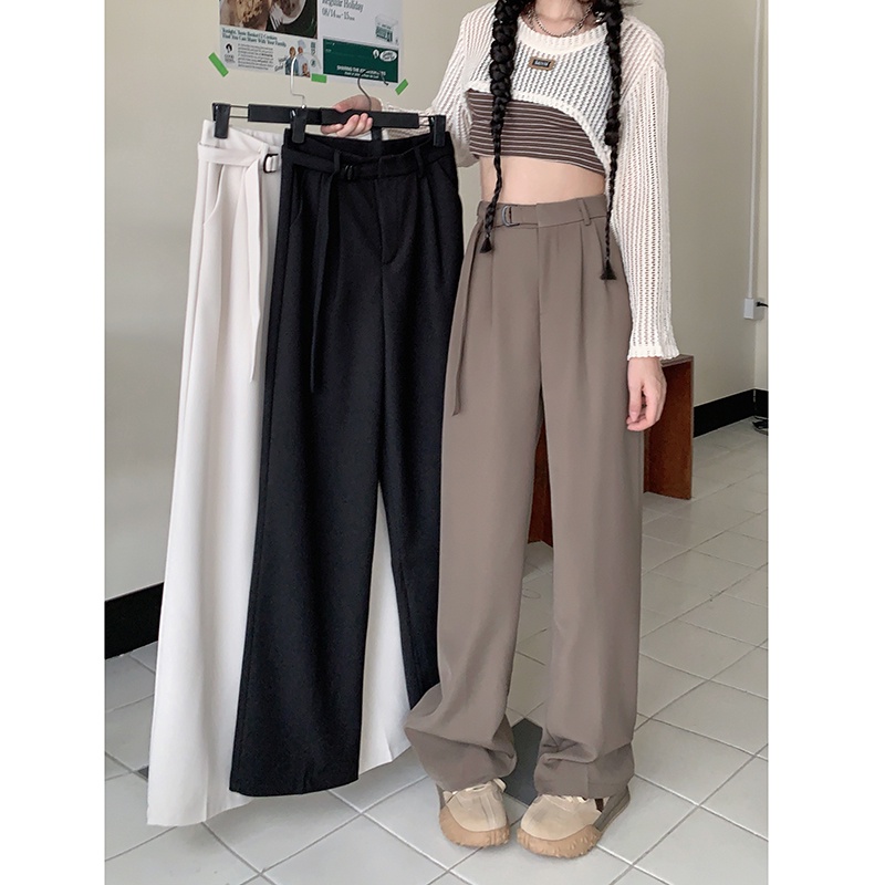 celana kulot highwaist wanita korean style loose celana import premium hitam panjang wanita