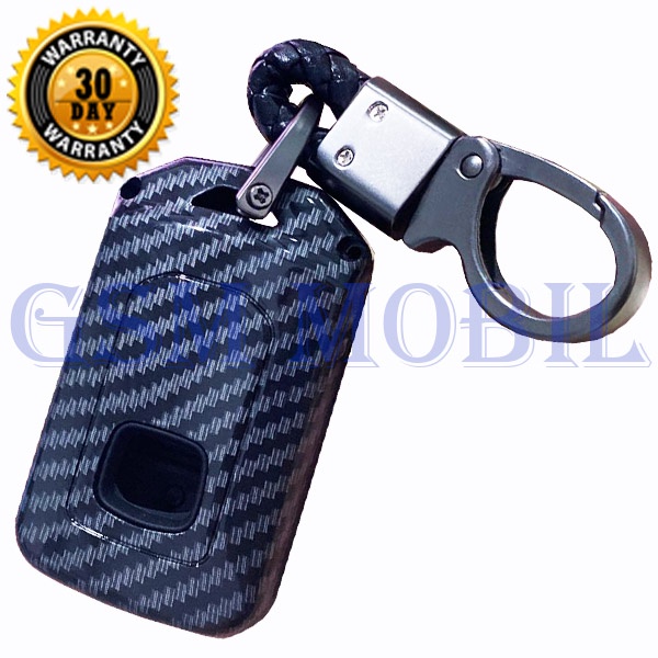 Case Carbon Smartkey Cover Key Kunci Honda CRV Civic 3 Tombol - 7101