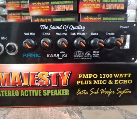 ۩ kit power amplifier speaker aktif stereo karaoke plus echo 1700w PMPO majesty ✿