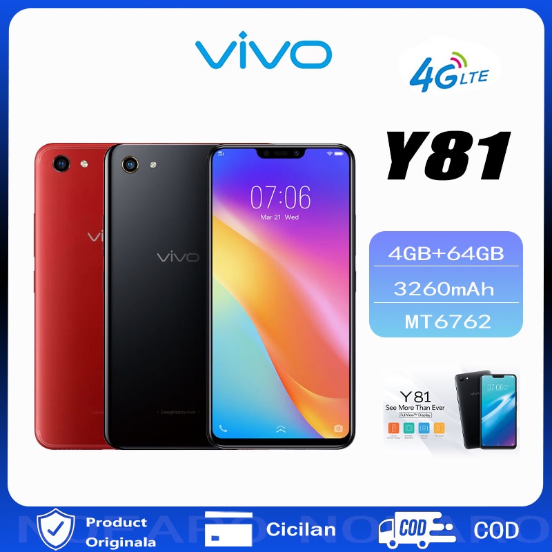 Vivo Y81 (4gb+64gb) layar 6.22 inci Garansi 1 Tahun vivo y81