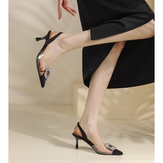 Heels wanita model terbaru IMPORT kekinian Sepatu wanita import Hak 7CM F217 PREMIUM IMPORT