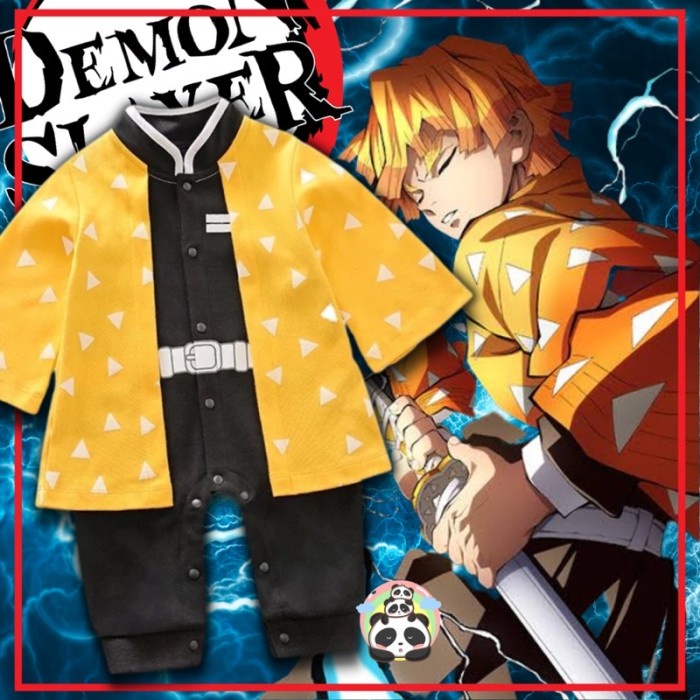 Baju Bayi Jumper Anime Demon Slayer Kimetsu No Yaiba Zenitsu Import