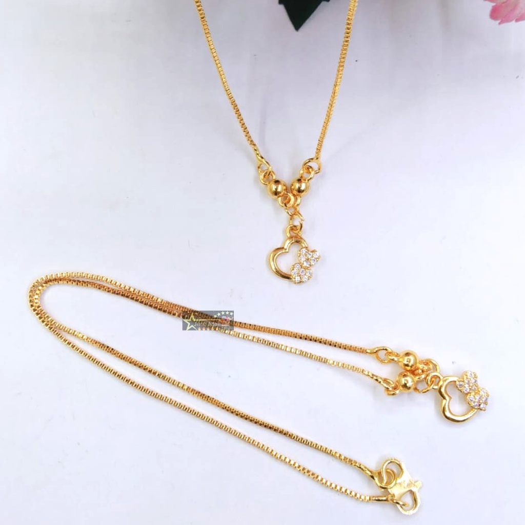 COD - Kalung Titanium Aksesoris anak Disney, anak cantik, aksesoris lucu, aksesoris gadis kecil emas18K / Kalung Anak Koye Cat Lapis Emas Aksesoris Perhiasan