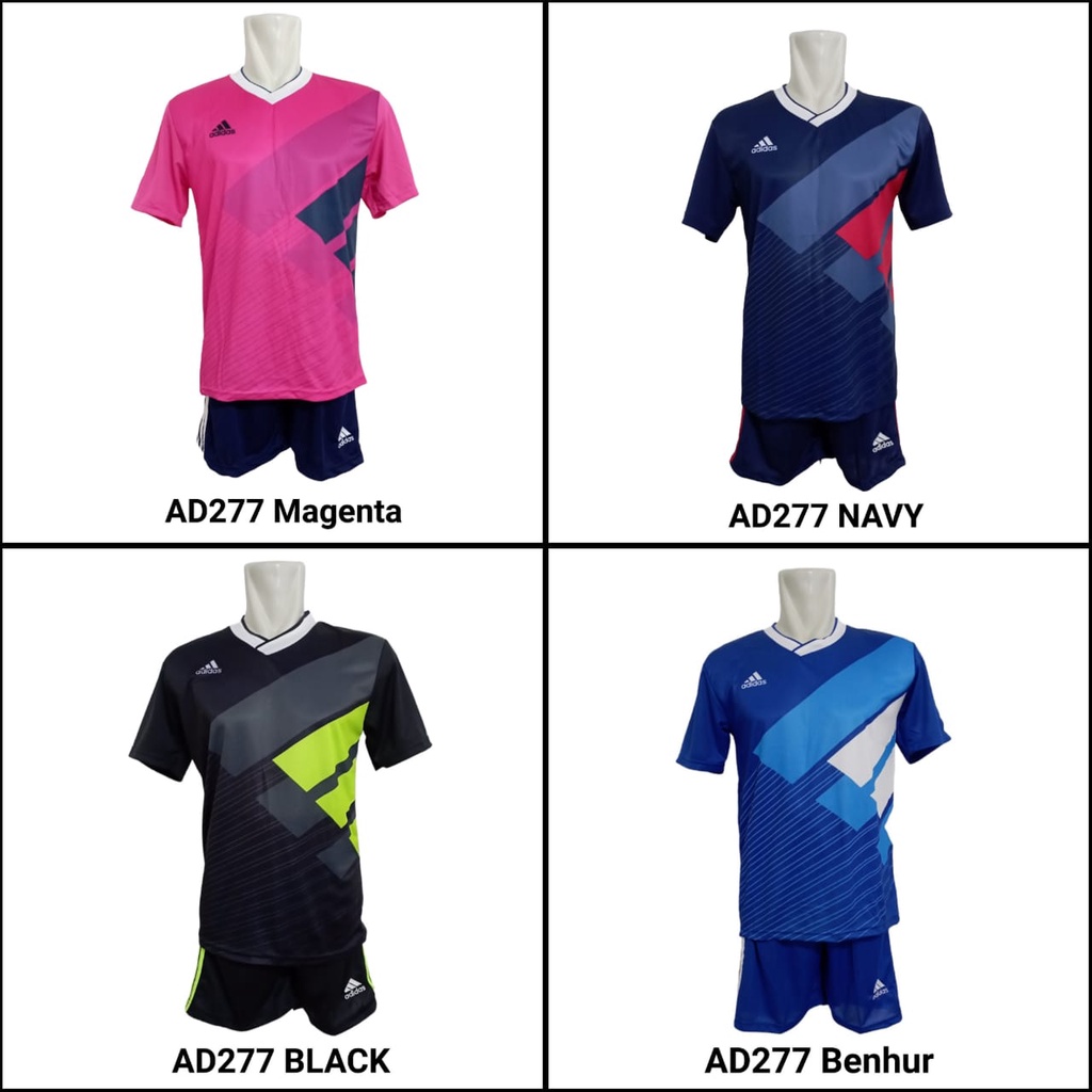 Setelan Futsal Dewasa Kaos Sepakbola AD277 Baju Seragam Olahraga Atasan dan celana sport Bisa Sablon Name set