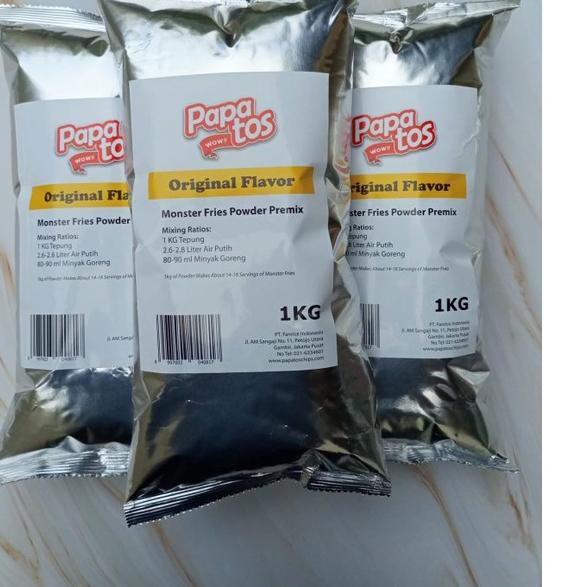 

➦ Tepung Long Potato / Potato Crunch / Monster Fries Instan Premix 1kg / 1000 gram ★