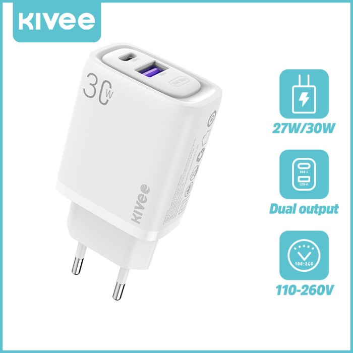 Charger Kepala Charger Kivee Fast Charging Type C Usb Pd 30W Iphone Android