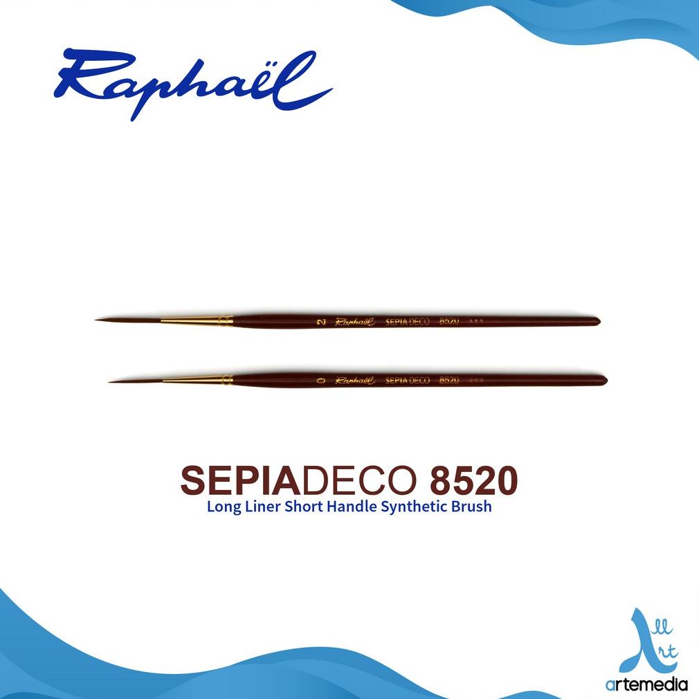 

Kuas Lukis Raphael 8520 Long Liner Sepia Deco Synthetic Brush Short Handle