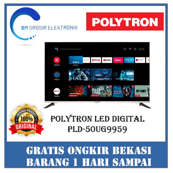 POLYTRON TELEVISI LED DIGITAL 50" PLD 50UG9959 / 50UG9959 / 50 INCH