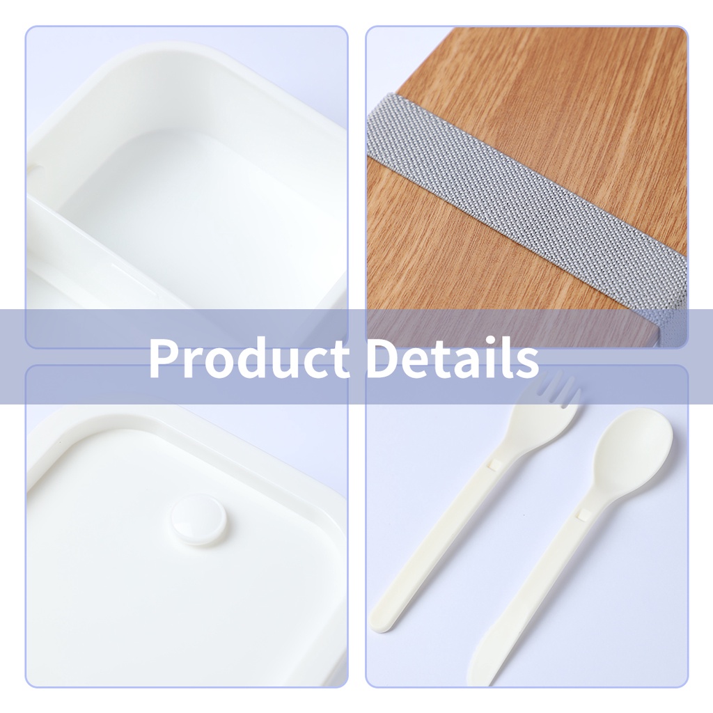 Sale NEW MINISO - Kotak Mankanan Bento Sendok Garpu Set Kotak Bekal Makan Lunch Box Tempat Bekal