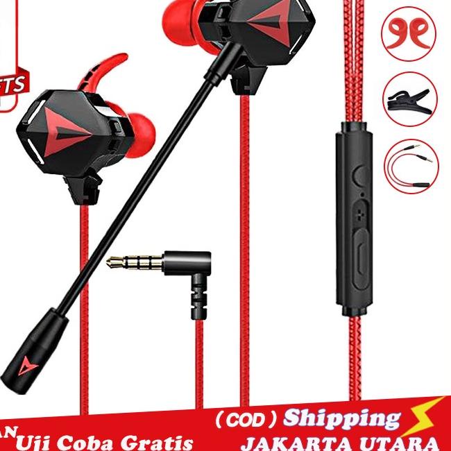 ✳ ⚡Headset Gaming N5 PUBG Bass Noise  with Mic Mobile Earphone Gaming Murah Hifi Handsfree ❁