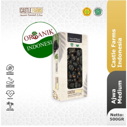 

KURMA AJWA ALIYAH ORGANIC / KURMA AJWA CASTLE FARM / KURMA AJWA PREMIUM 500gr / Kurma Pekanbaru