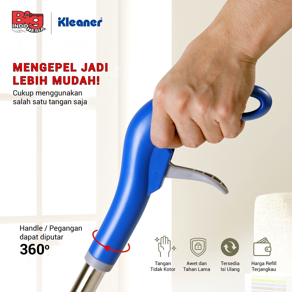 Alat Pel Semprot Kain Microfiber 2 In 1 Spray Mop Pembersih Lantai Kleaner GSA014