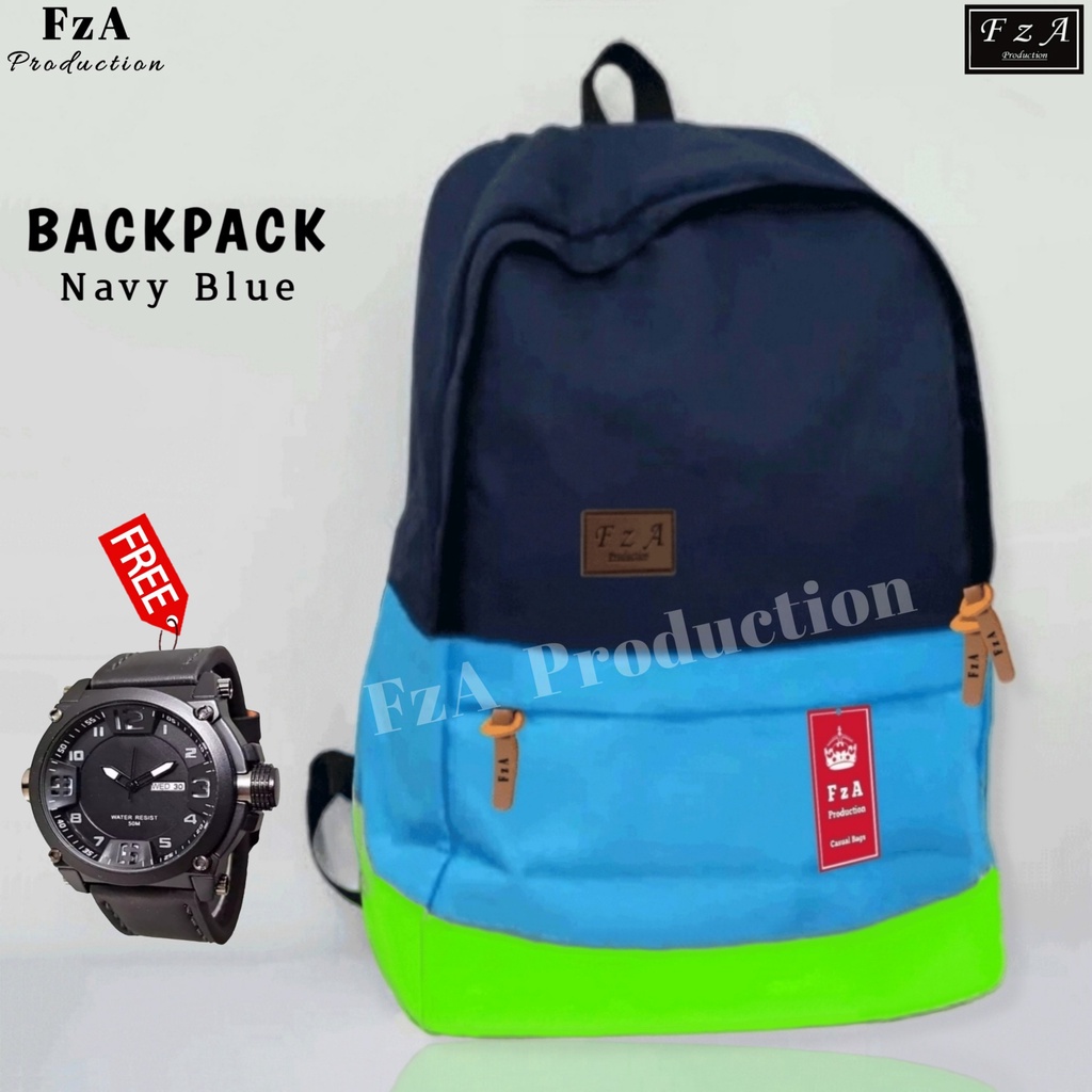 FzA Official -  Ransel Gendong Laptop Distro Tas Ransel Pria Wanita Tas Punggung Laptop Kerja Sekolah Tas Backpack Original - NBSQ