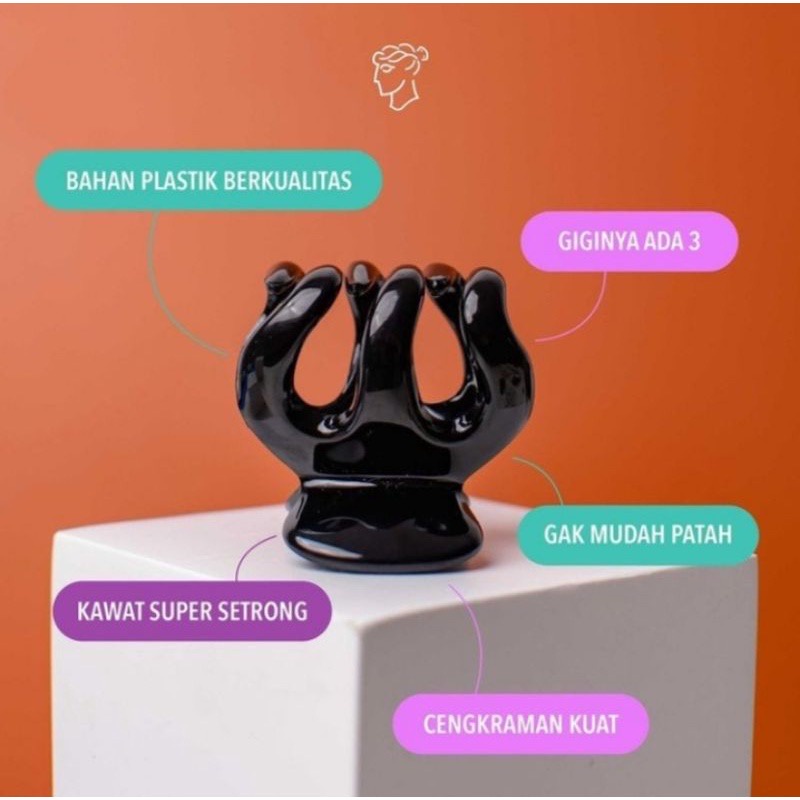 [GROSIR 1 LUSIN] JEDAI RAMBUT BESAR - Jepit Rambut Jepitan Aksesoris Hair Accessories Wanita Perempuan Glossy Doff Tebal FesyenHercules 5 Cakar Jumbo Reguler